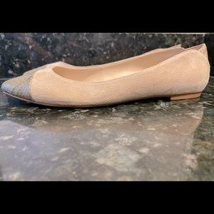 Sam Edelman light beige suede flats.